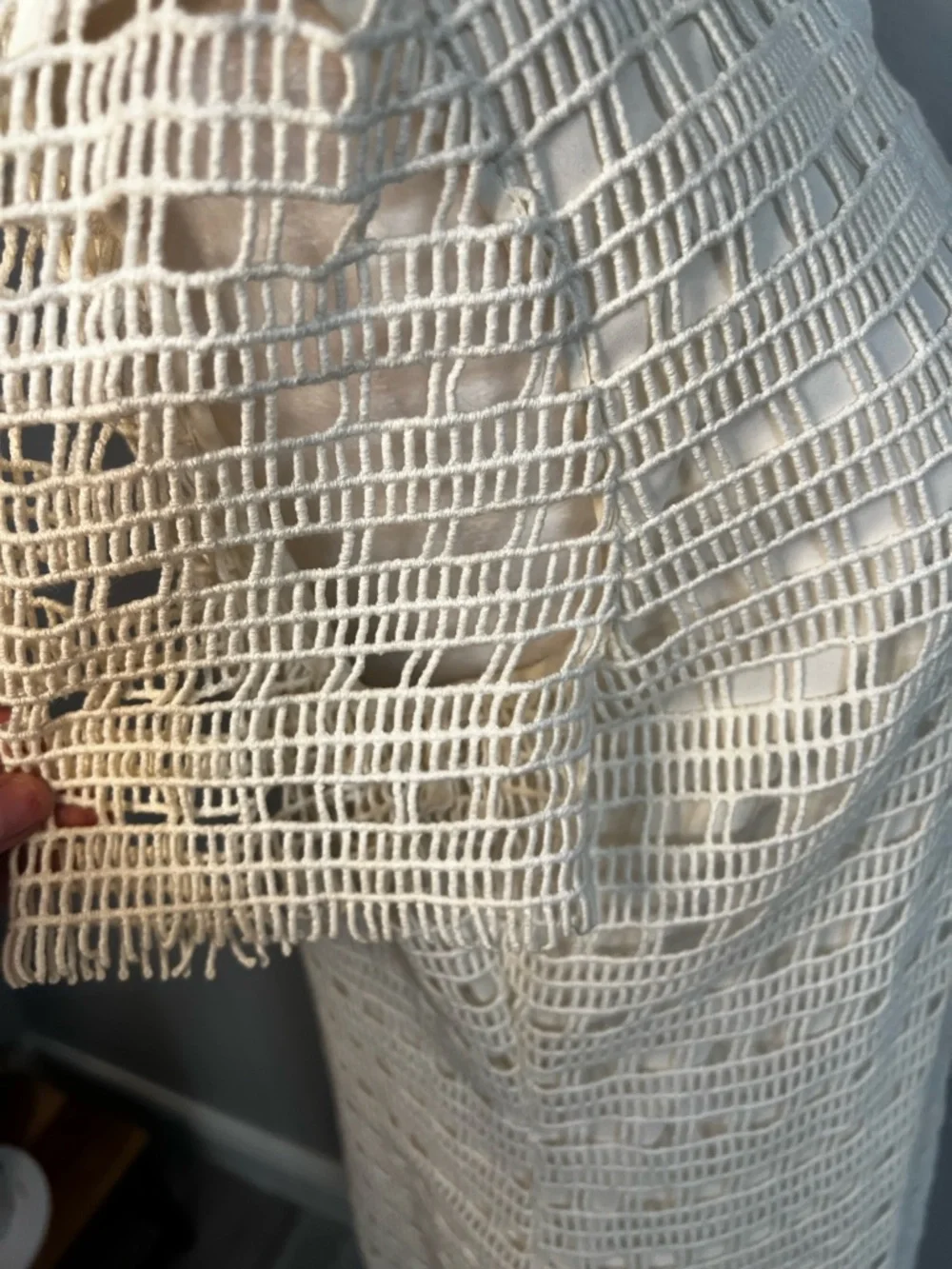 Tory Burch Dress Crochet Lace Lined
Pencil Ivory Off White Medium - Picture 16 of 16